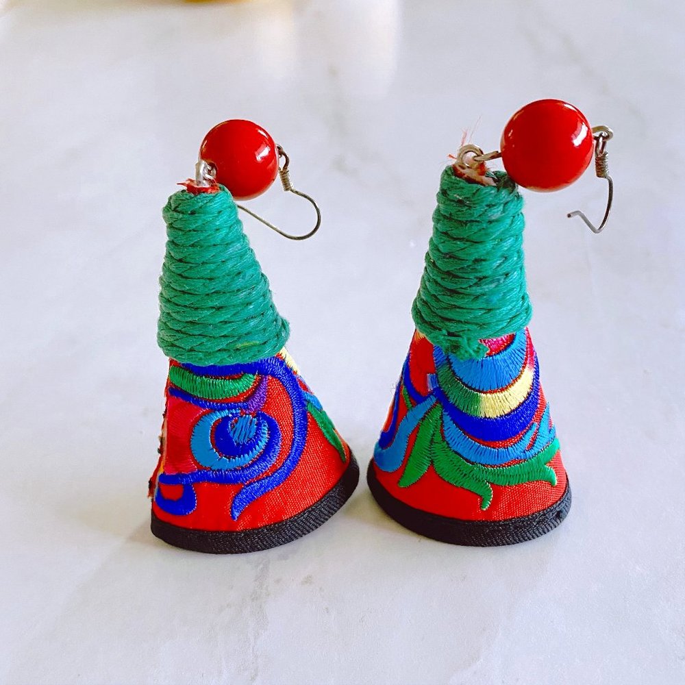 Yunnan Chinese Exotic Embroidered Earrings